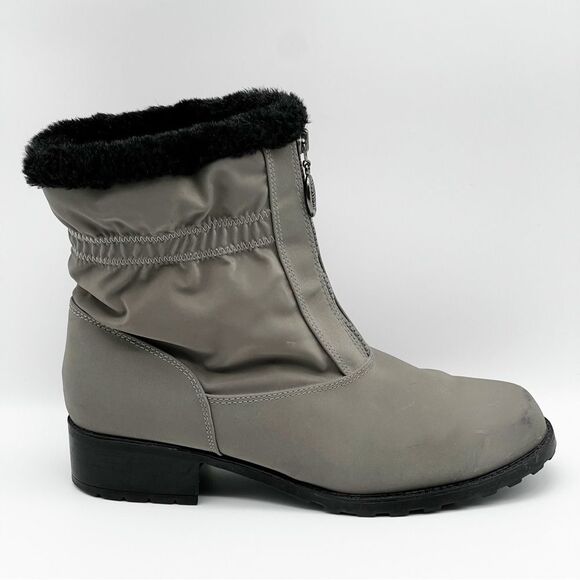 Trotters Brady Gray Weather Resistant Faux Fur Winter Boots Women’s 10 - Picture 1 of 13